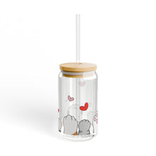 Load image into Gallery viewer, Pet Lover 16oz Glass with Lid and Straw