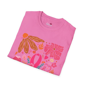 Breast Cancer Awareness Boho Softstyle T-Shirt