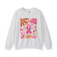 Load image into Gallery viewer, Breast Cancer Awareness Boho Crewneck Sweatshirt