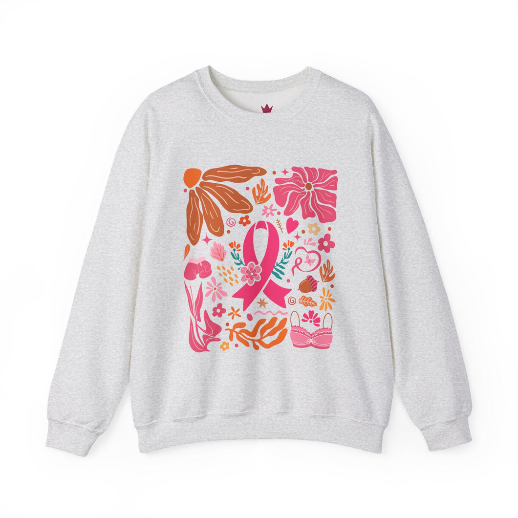 Breast Cancer Awareness Boho Crewneck Sweatshirt