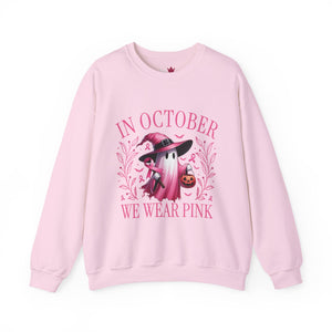 Breast Cancer Awareness Pink Ghost Sweatshirt