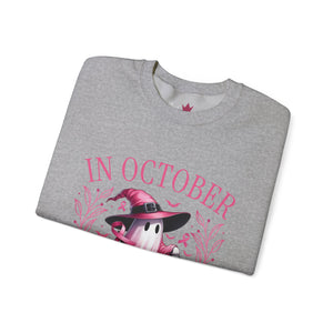 Breast Cancer Awareness Pink Ghost Sweatshirt
