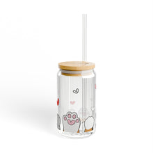 Load image into Gallery viewer, Pet Lover 16oz Glass with Lid and Straw