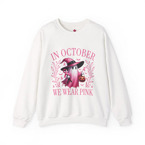 Breast Cancer Awareness Pink Ghost Sweatshirt