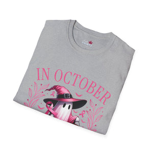 Breast Cancer Awareness Pink Ghost Softstyle T-Shirt