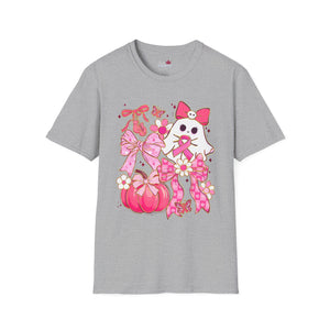 Breast Cancer Awareness with Ghost Soft T-Shirt