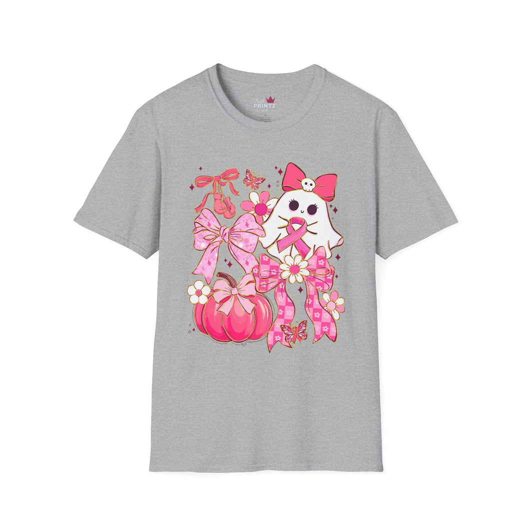 Breast Cancer Awareness with Ghost Soft T-Shirt
