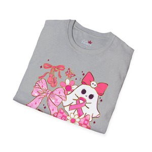 Breast Cancer Awareness with Ghost Soft T-Shirt
