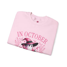 Load image into Gallery viewer, Breast Cancer Awareness Pink Ghost Sweatshirt