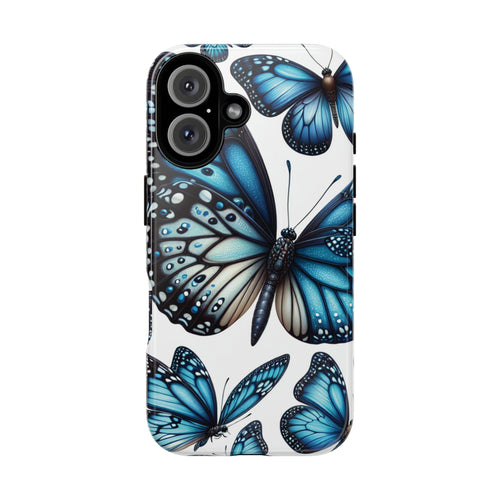 Blue Butterfly Phone Case for iPhone 16