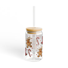 Load image into Gallery viewer, Howdy Christmas 16oz Sipper Glass with Straw and Lid