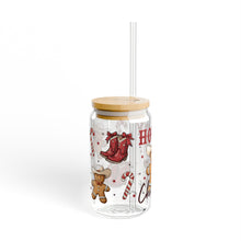 Load image into Gallery viewer, Howdy Christmas 16oz Sipper Glass with Straw and Lid