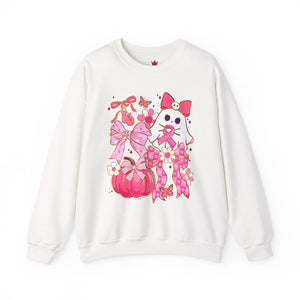 Breast Cancer Awareness with Ghost Crewneck Sweatshirt