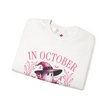 Load image into Gallery viewer, Breast Cancer Awareness Pink Ghost Sweatshirt