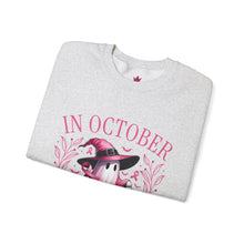 Load image into Gallery viewer, Breast Cancer Awareness Pink Ghost Sweatshirt