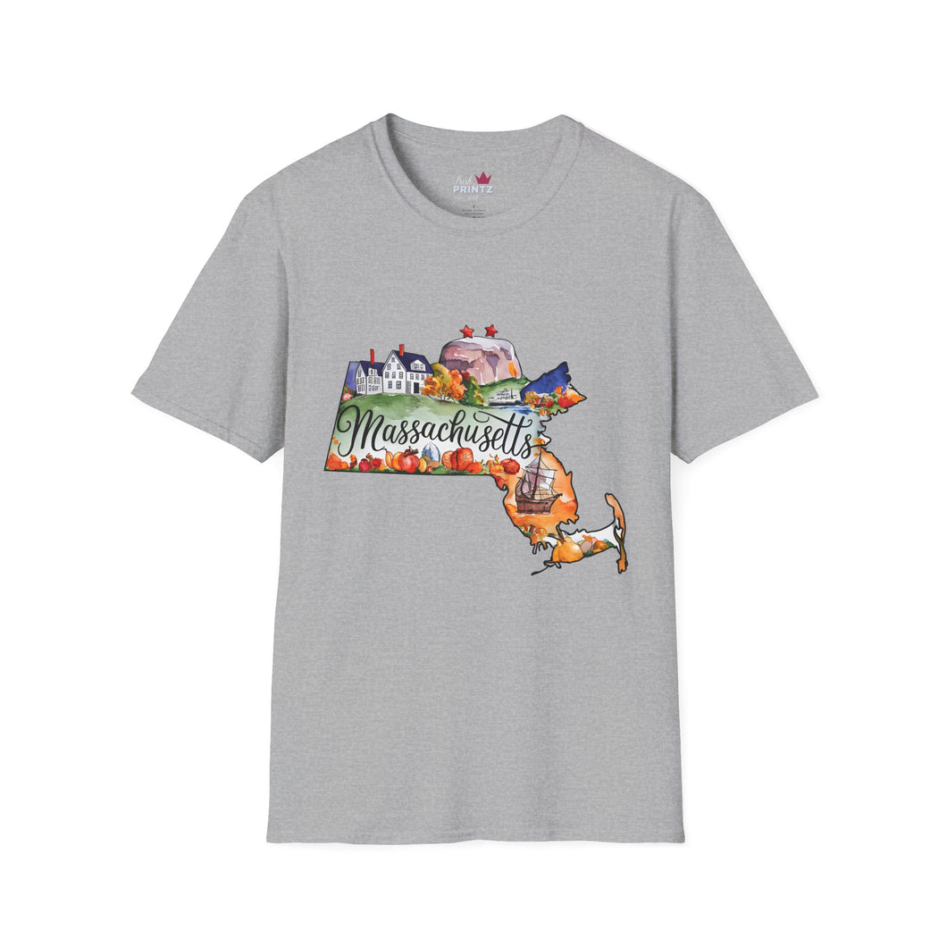 Massachusetts Graphic Softstyle T-Shirt