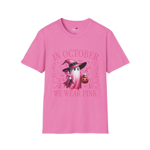 Breast Cancer Awareness Pink Ghost Softstyle T-Shirt