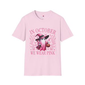 Breast Cancer Awareness Pink Ghost Softstyle T-Shirt