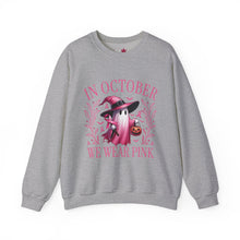 Load image into Gallery viewer, Breast Cancer Awareness Pink Ghost Sweatshirt