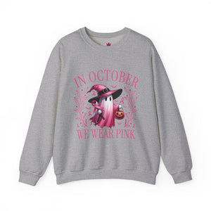 Breast Cancer Awareness Pink Ghost Sweatshirt