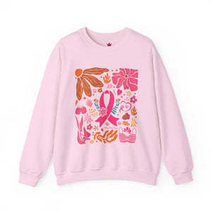 Breast Cancer Awareness Boho Crewneck Sweatshirt