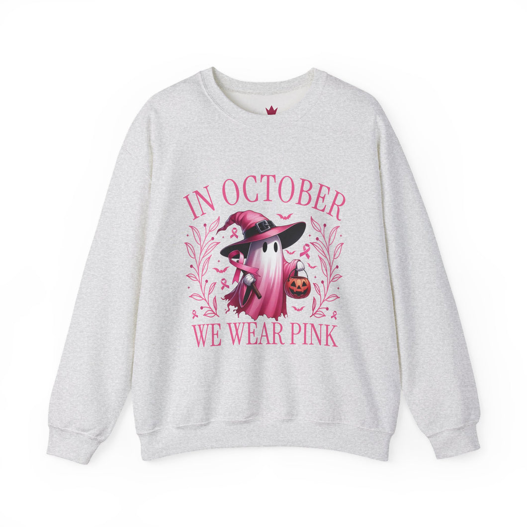 Breast Cancer Awareness Pink Ghost Sweatshirt