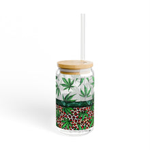 Load image into Gallery viewer, Leafy 16oz Drinking Glass with Lid and Straw
