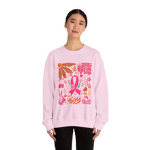 Load image into Gallery viewer, Breast Cancer Awareness Boho Crewneck Sweatshirt