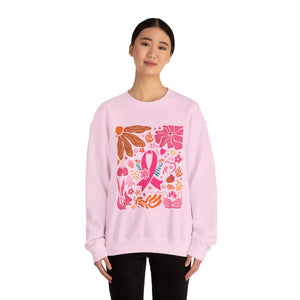 Breast Cancer Awareness Boho Crewneck Sweatshirt