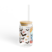 Load image into Gallery viewer, Cartoon Ghost 16oz Sipper Glass with Lid and Straw