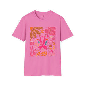 Breast Cancer Awareness Boho Softstyle T-Shirt