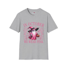 Load image into Gallery viewer, Breast Cancer Awareness Pink Ghost Softstyle T-Shirt