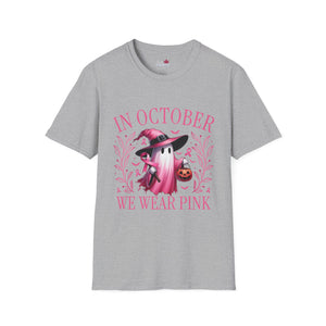Breast Cancer Awareness Pink Ghost Softstyle T-Shirt
