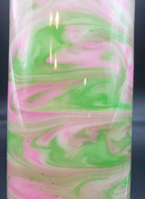 Load image into Gallery viewer, Pink &amp; Green Shimmer 32oz Skinny Tumbler