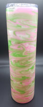 Load image into Gallery viewer, Pink &amp; Green Shimmer 32oz Skinny Tumbler