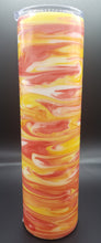 Load image into Gallery viewer, Yellow, Orange, &amp; Red Swirl 32oz Skinny Tumbler