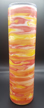 Load image into Gallery viewer, Yellow, Orange, &amp; Red Swirl 32oz Skinny Tumbler